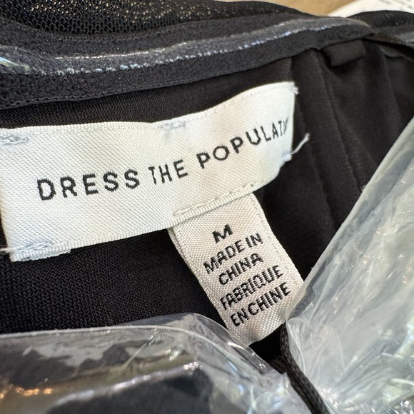 Dress The Population Ruched Strapless Midi Dress Medium Bodycon Black - Picture 11 of 16